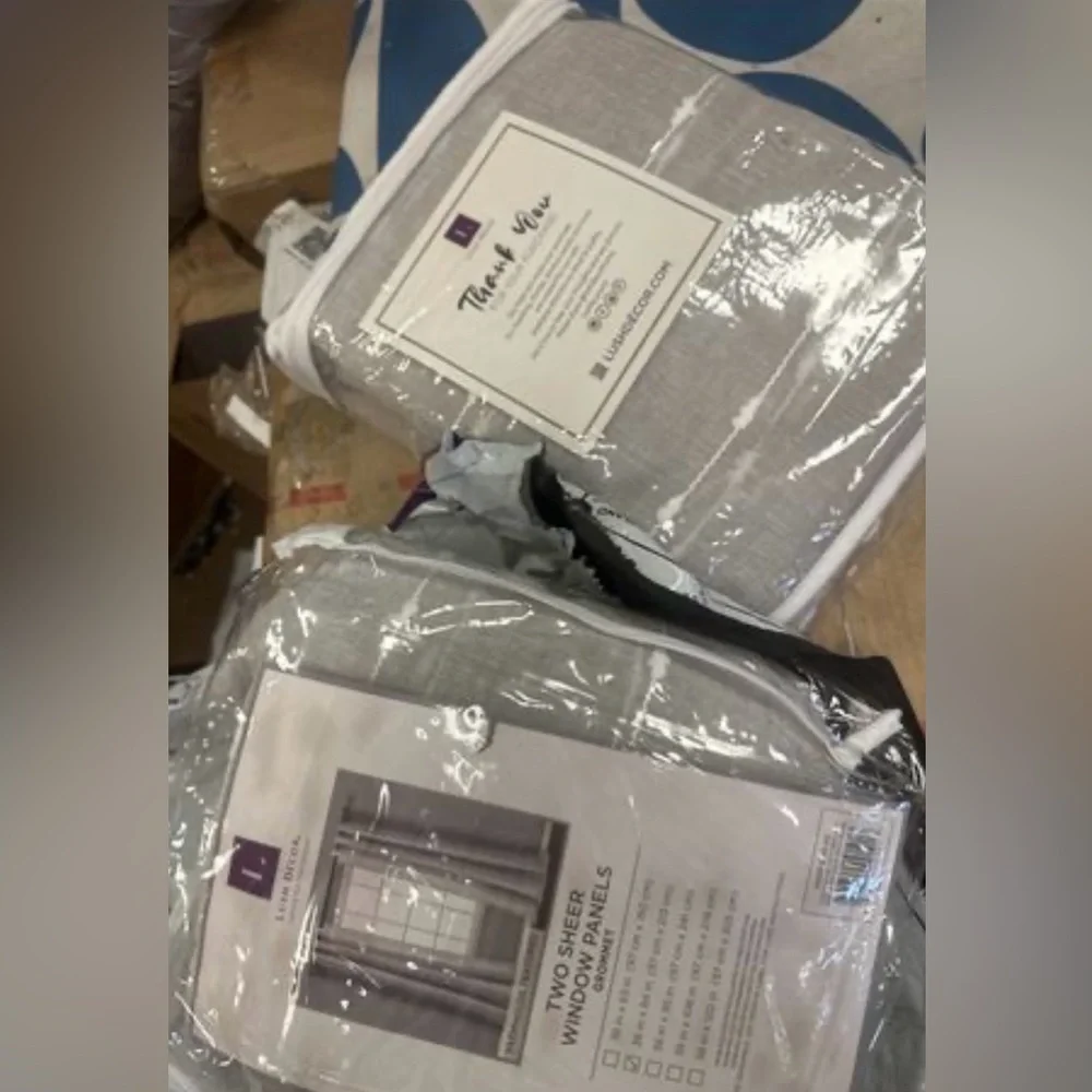 Lush Decor Farmhouse Textured Grommet Sheer Window Curtain Panel Pair 84" x 38" - Picture 5 of 6